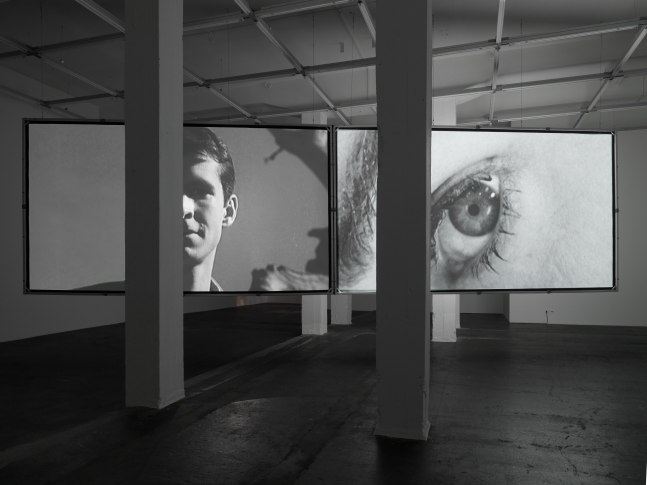Installation view of Douglas Gordon film and installation exhibition