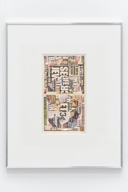 Blind Collage (Seven 180&amp;ordm; Rotations, New York Post: New York City, New York, Thursday, September 4, 2014)

2021

Newspaper, tape, and 22 karat gold leaf

Sheet 56 x 30.5 cm / 22 x 12 inches

BESHT47875