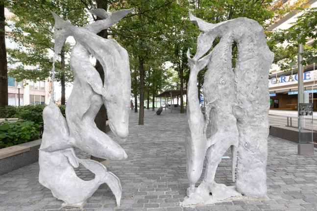 Installation view, Jean-Marie Appriou, Whale Song, Central Wharf, Boston, 2024