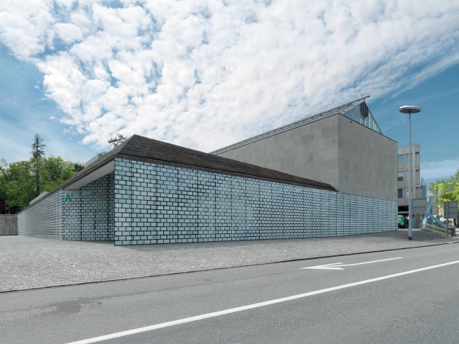 Installation view of wall installation by Ugo Rondinone