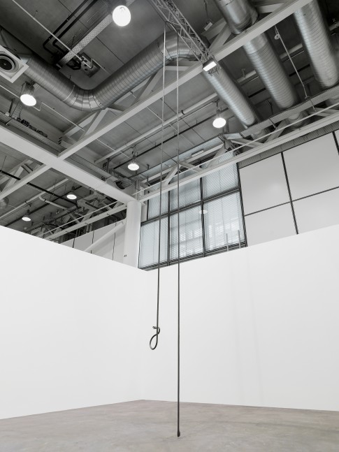 Installation view of sculpture by Valentin Carron