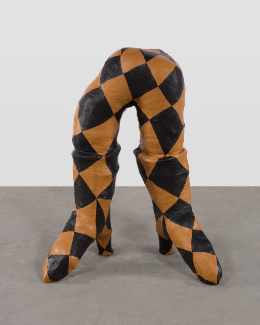 Sculpture by Tschabalala Self, Shorty 2 2020 House paint on plaster cast