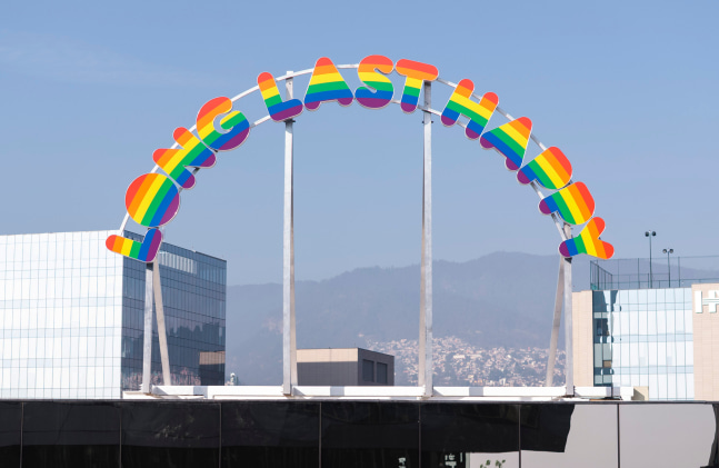 Installation view, Ugo Rondinone, long last happy, Arte Abierto, Mexico City, 2025