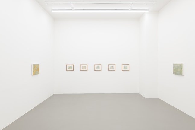 installation view of paintings and drawings by John Dilg