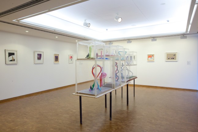 Installation view of works by Franz West