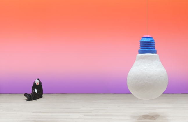 Installation view of sculptures by Ugo Rondinone