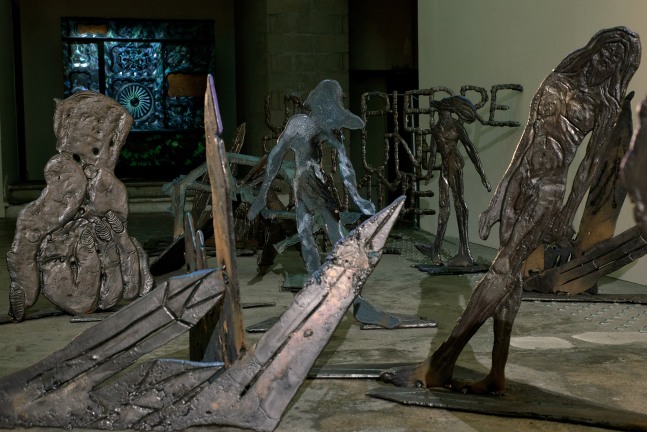 Installation view of sculptures by Jean-Marie Appriou