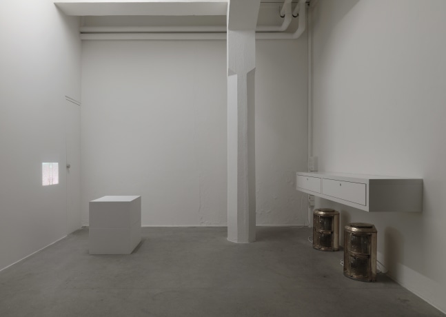 Installation view of Trisha Donnelly light and film installations