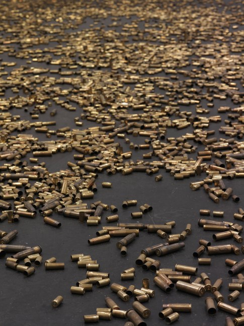 Installation view of sculpture by Matias Faldbakken