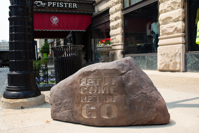 Installation view, John Giorno, Nature Doesn&amp;#39;t Know About Us, Sculpture Milwaukee, curated by Ugo Rondinone, Milwaukee, 2023