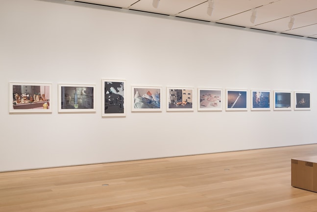 Installation views of photographs by Peter Fischli and David Weiss