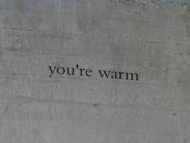 Douglas Gordon I AM HIDE 2007 Vinyl text in matt black on wall, Bembo font, lower case, 15 lines Letter height 3,8 cm