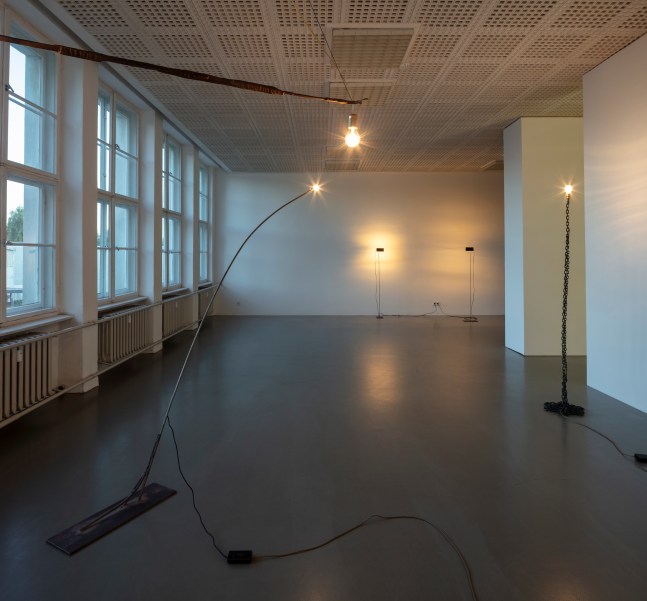 Installation views, Martin Boyce, Douglas Gordon, Franz West, Lamps and Furniture,&amp;nbsp;Haubrok Foundation, Berlin, 2025