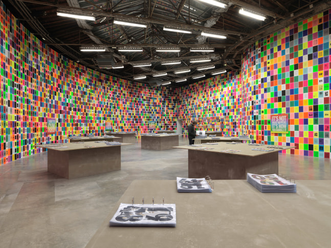 Installation view of works by John Giorno
