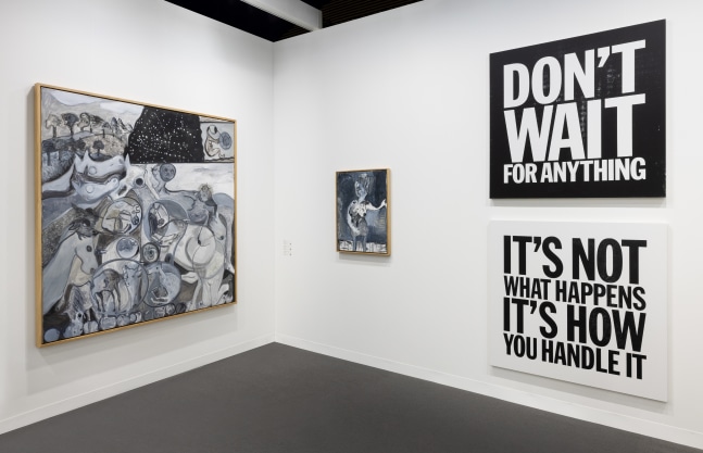 installation view of works by various artists