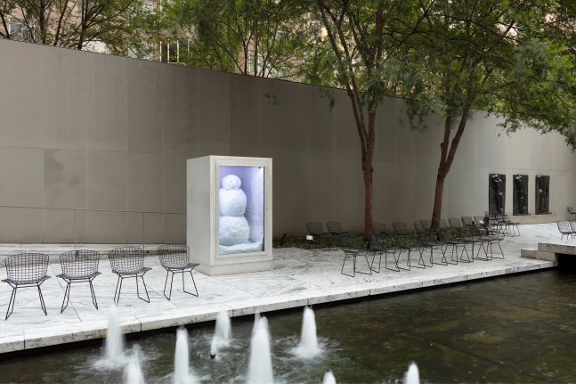 Installation view of sculptures by Peter Fischli and David Weiss