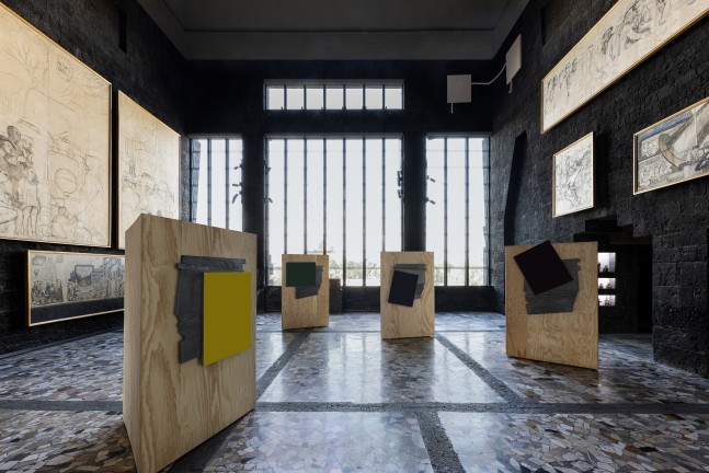Installation view, Wyatt Kahn, Fantasmas, Museo Anahuacalli, Mexico City, 2024