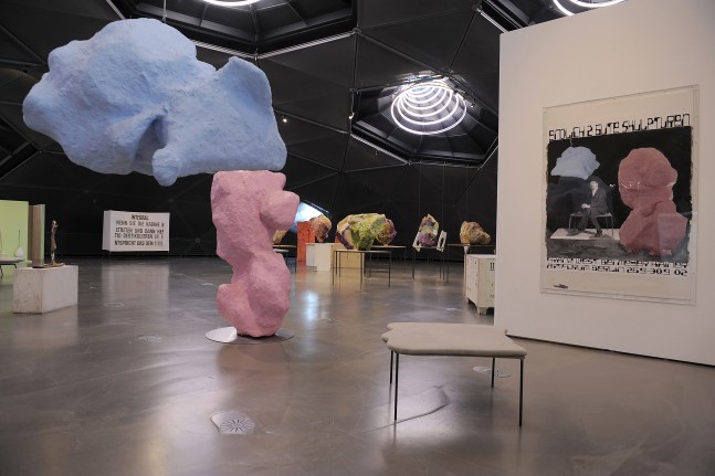 Installation view of works by Franz West