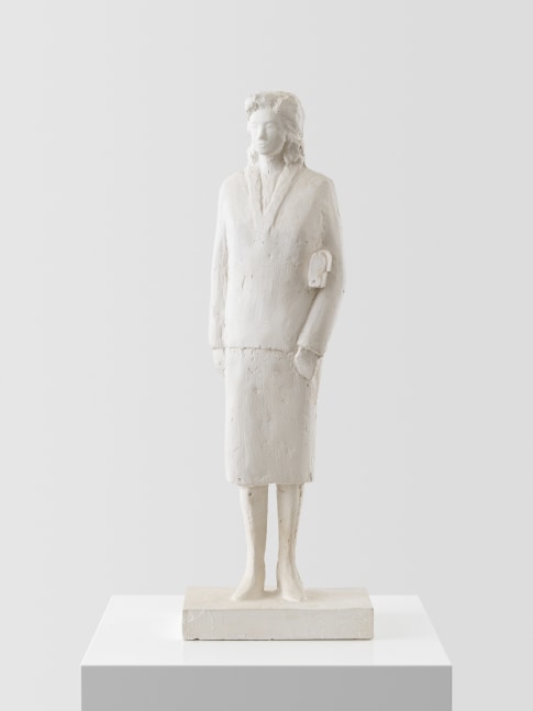 plaster sculpture of a hostess by Peter Fischli and David Weiss