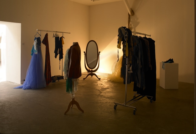 Installation view of works by Karen Kilimnik