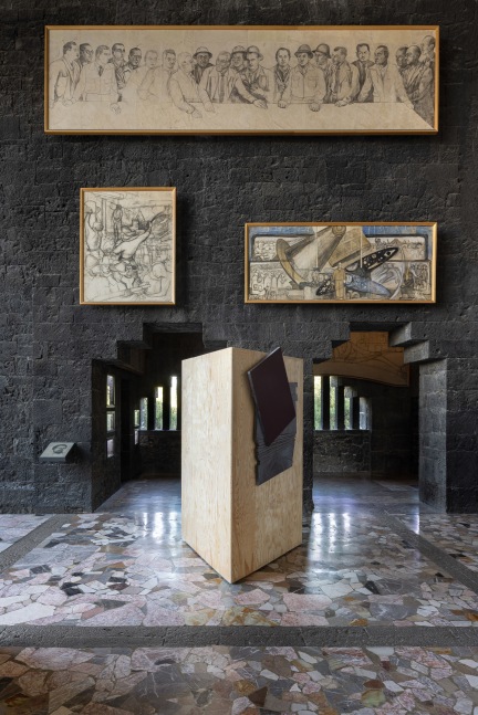 Installation view, Wyatt Kahn, Fantasmas, Museo Anahuacalli, Mexico City, 2024