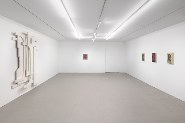 installation view of works by Wyatt Kahn