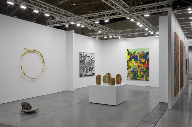 Installation view of works by various artists