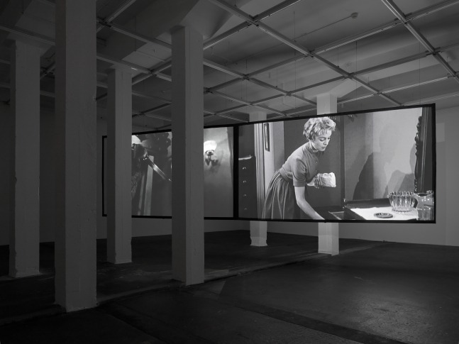 Installation view of Douglas Gordon film and installation exhibition