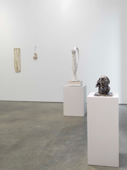 Installation view of sculptures by Andrew Lord