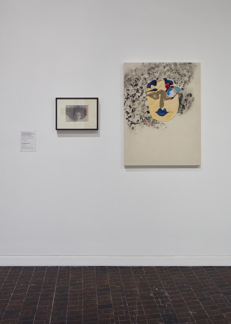 Installation view of paintings by Tschabalala Self