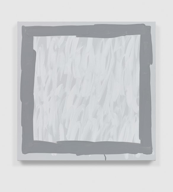 Greyscale painting of forms by Amy Feldman
