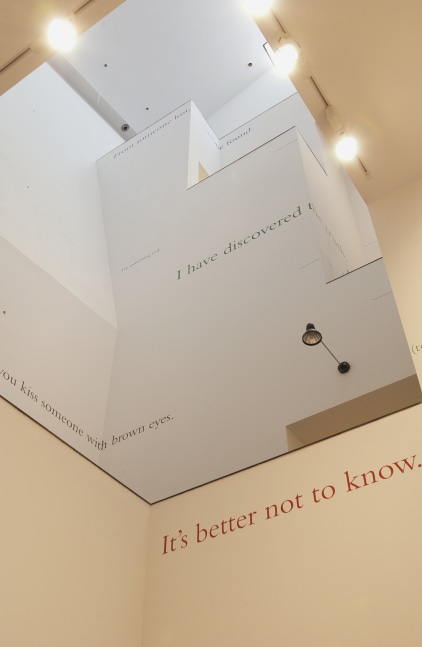 Installation view of wall works by Douglas Gordon