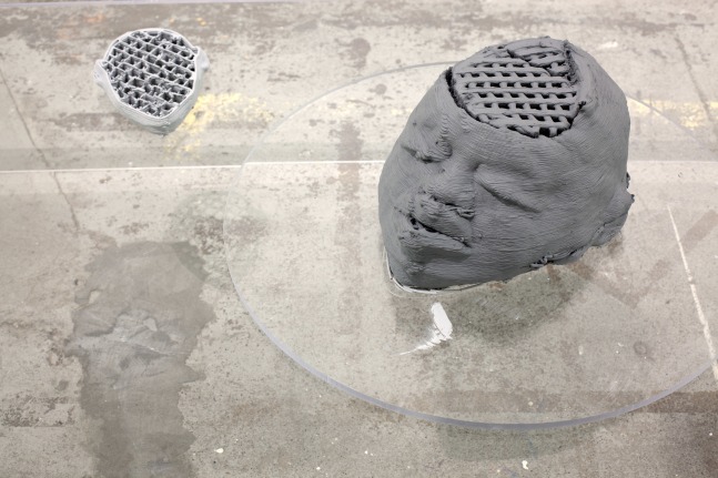 Installation view of sculptures by Matthew Angelo Harrison