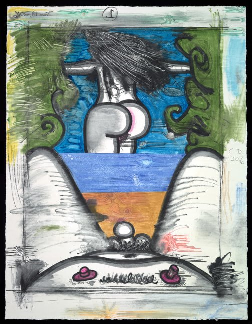 monotype by Carroll Dunham