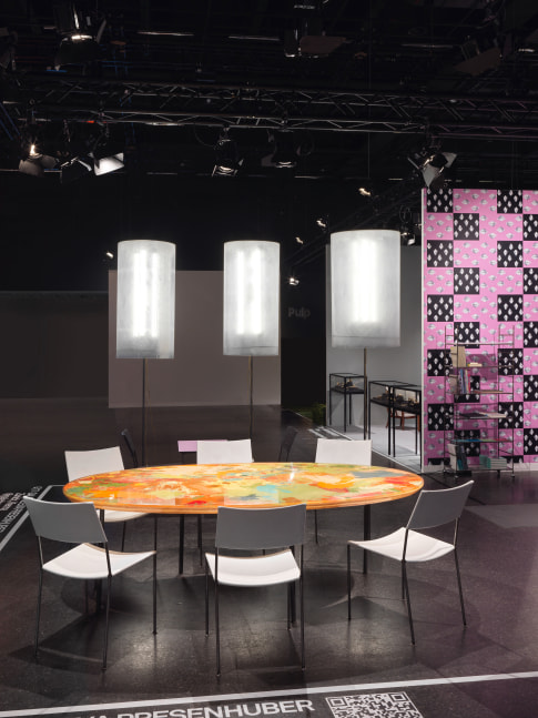 Installation view, Franz West, Furniture Works, Galerie Eva Presenhuber, Design Miami, Basel, 2024