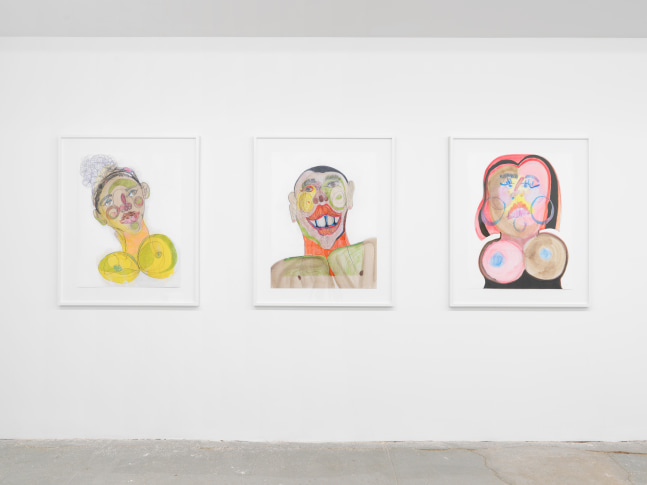 Installation view of Tschabalala Self painting and sculpture exhibition