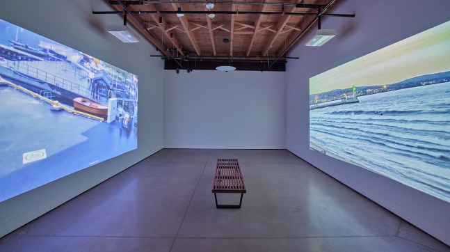 Installation view, Sam Falls, Nothing Without Nature, Cookie Factory, Denver, 2025