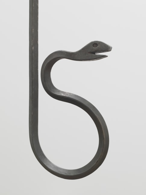 Installation view of sculpture by Valentin Carron