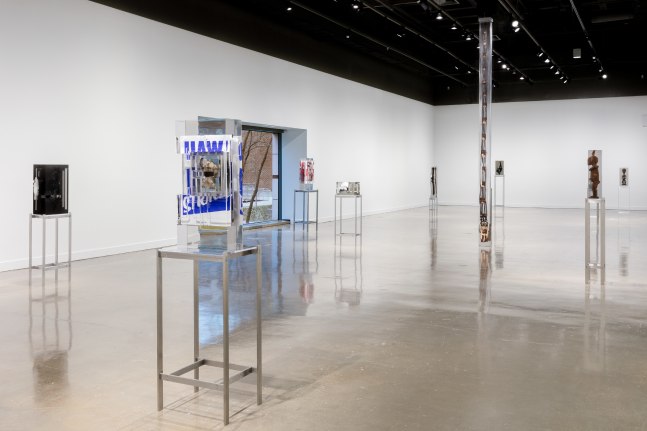 Installation view of sculptures by Matthew Angelo Harrison