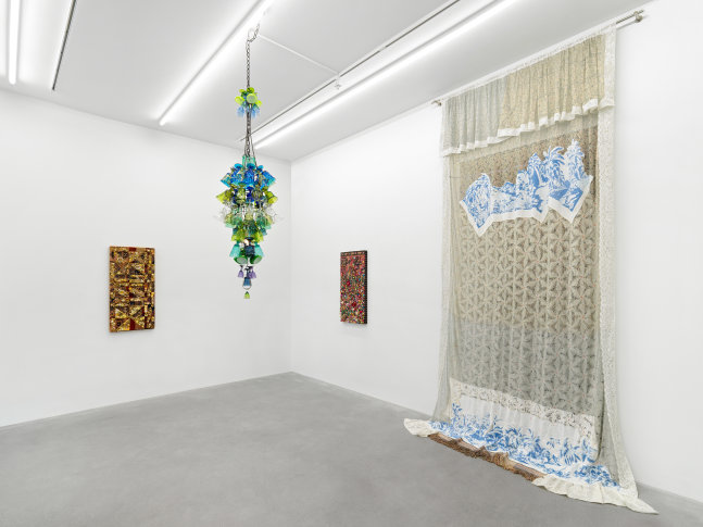 Installation view of works by Chuck Nanney and Joel Otterson