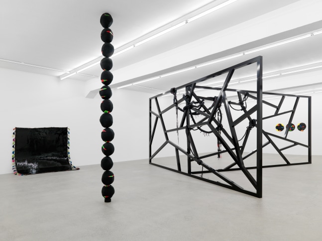 Installation view of sculptures by Eva Rothschild