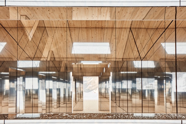 Installation view of living art installation by Doug Aitken