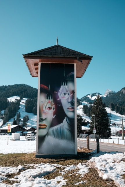 Installation view, Louisa Gagliardi, Electric Company (2025), Elevation 1049, Gstaad, 2025