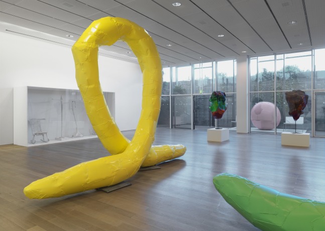Installation view of works by Franz West
