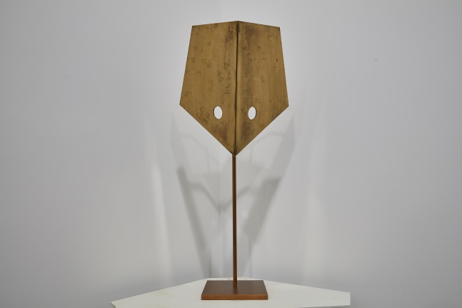 Installation view of sculptures by Martin Boyce