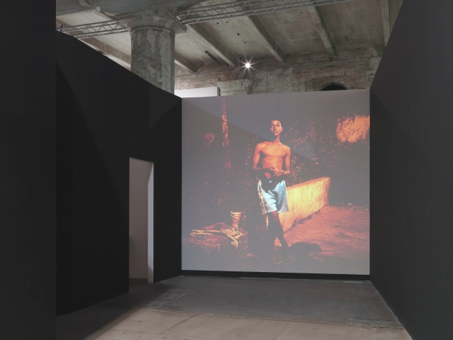 Installation view of works by Franz West