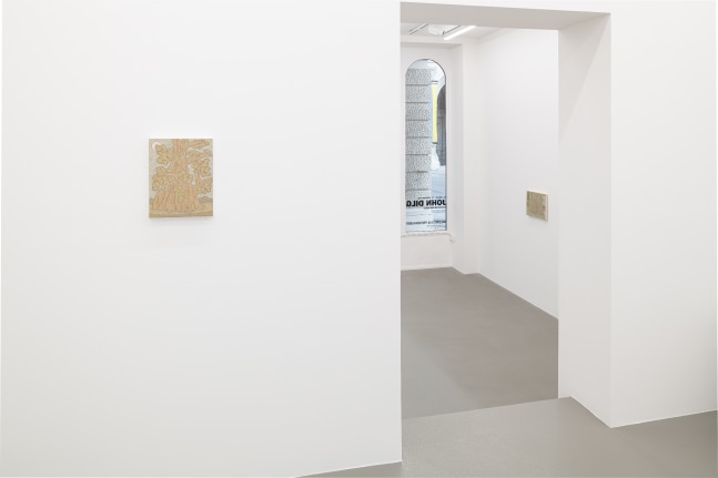 installation view of paintings and drawings by John Dilg
