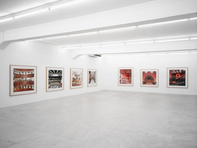 Installation view of Candida Höfer photography exhibition