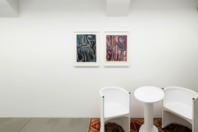 Installation view, Zeichnungen und Drucke / Drawings and Prints, Galerie Eva Presenhuber, Vienna, 2025