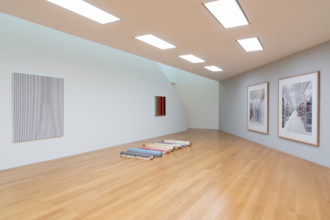 installation view of photographs by Candida Höfer